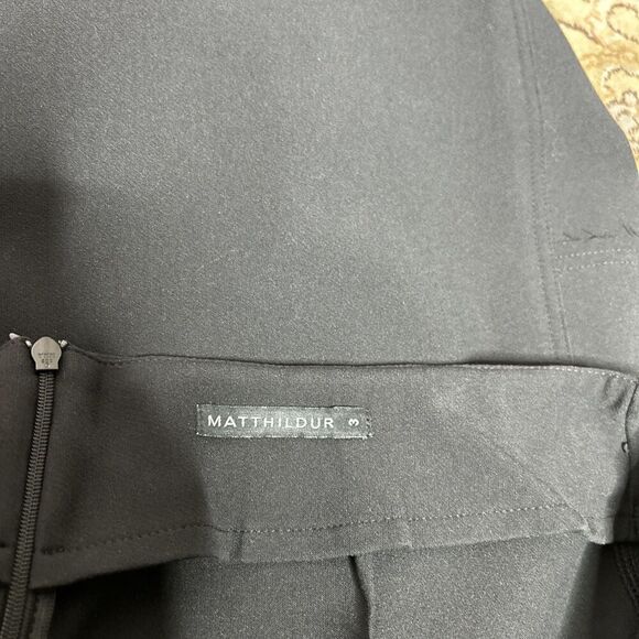 Matthildur  Pants Black Patch Pockets Made in Peru Wide Leg - Picture 7 of 9